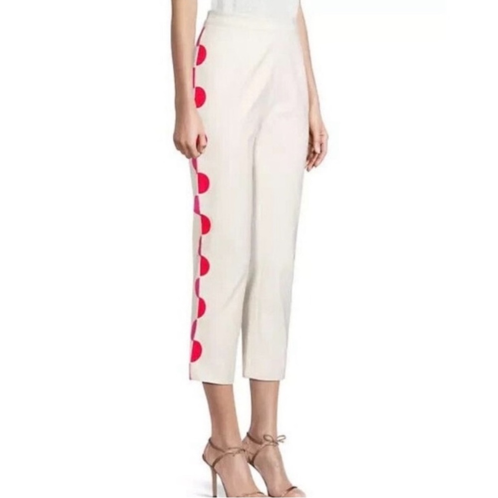 Frances Valentine Pants Lucy Semicircle Print Cropped Straight Leg Size 0 NEW